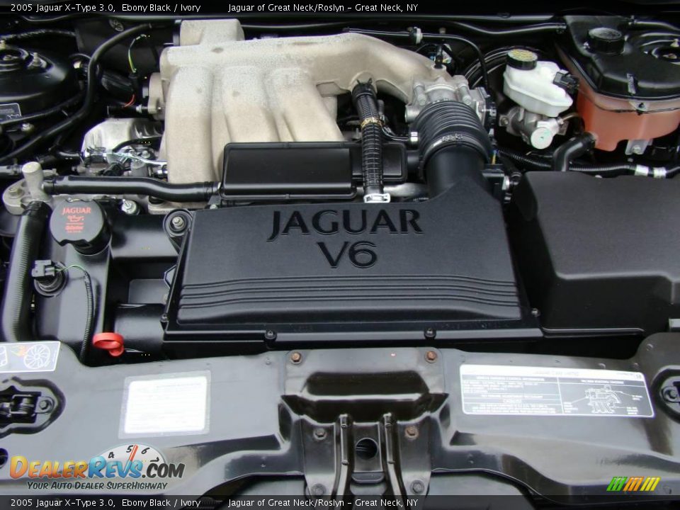 2005 Jaguar X-Type 3.0 Ebony Black / Ivory Photo #28