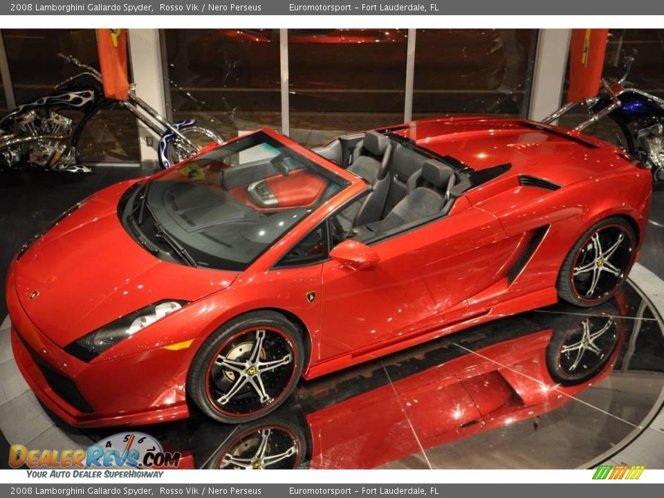 2008 Lamborghini Gallardo Spyder Rosso Vik / Nero Perseus Photo #3