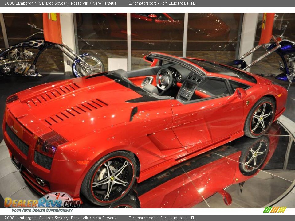 2008 Lamborghini Gallardo Spyder Rosso Vik / Nero Perseus Photo #7