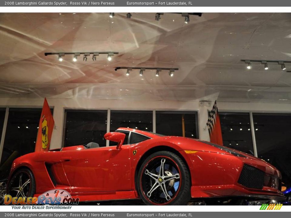 2008 Lamborghini Gallardo Spyder Rosso Vik / Nero Perseus Photo #8