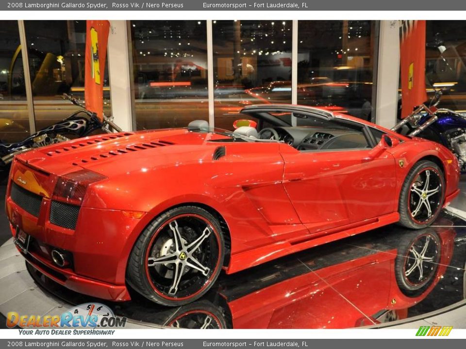 2008 Lamborghini Gallardo Spyder Rosso Vik / Nero Perseus Photo #9