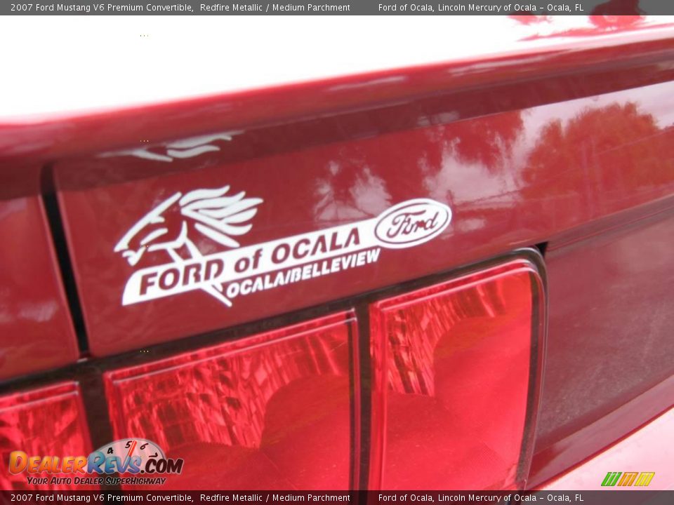 2007 Ford Mustang V6 Premium Convertible Redfire Metallic / Medium Parchment Photo #11