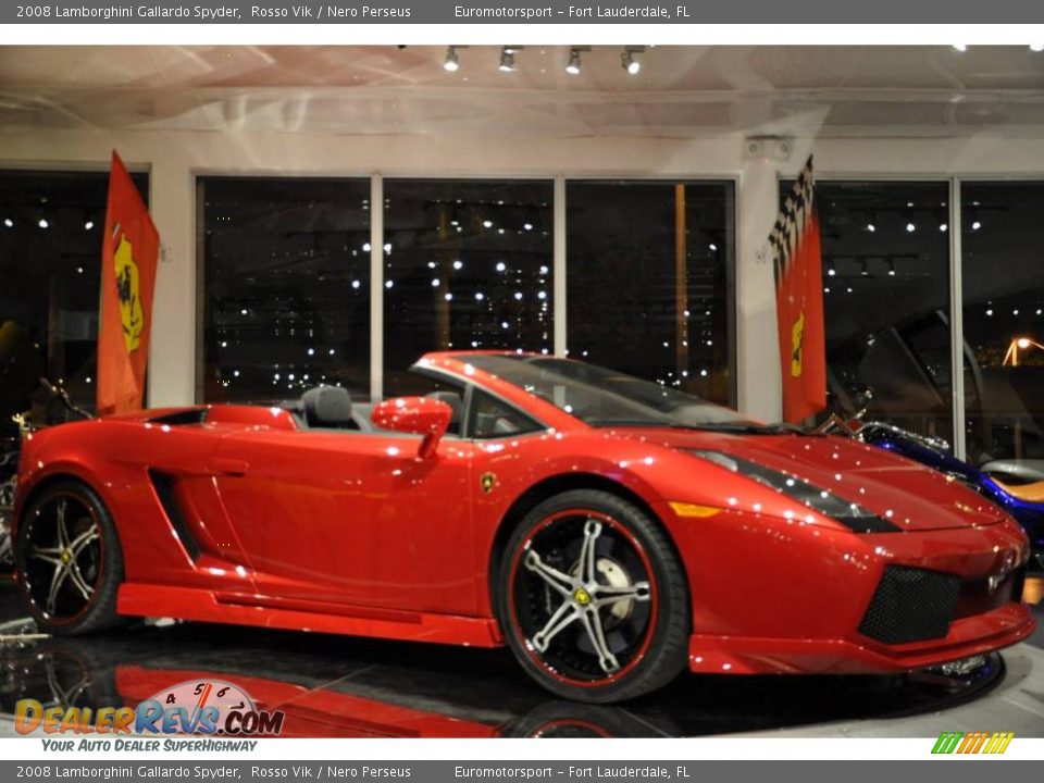 2008 Lamborghini Gallardo Spyder Rosso Vik / Nero Perseus Photo #10
