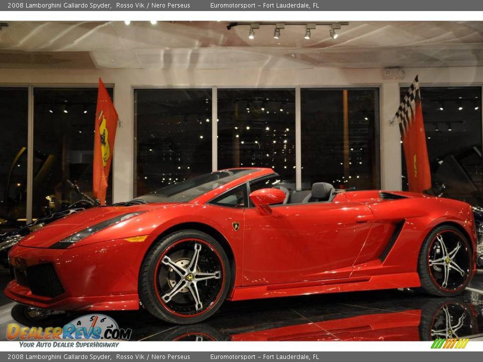 2008 Lamborghini Gallardo Spyder Rosso Vik / Nero Perseus Photo #11