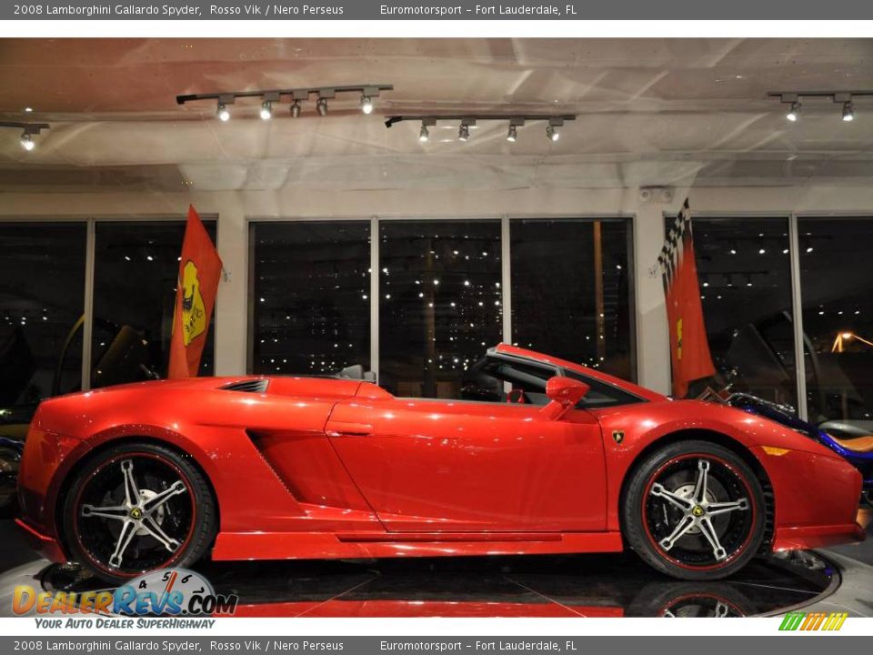 2008 Lamborghini Gallardo Spyder Rosso Vik / Nero Perseus Photo #13