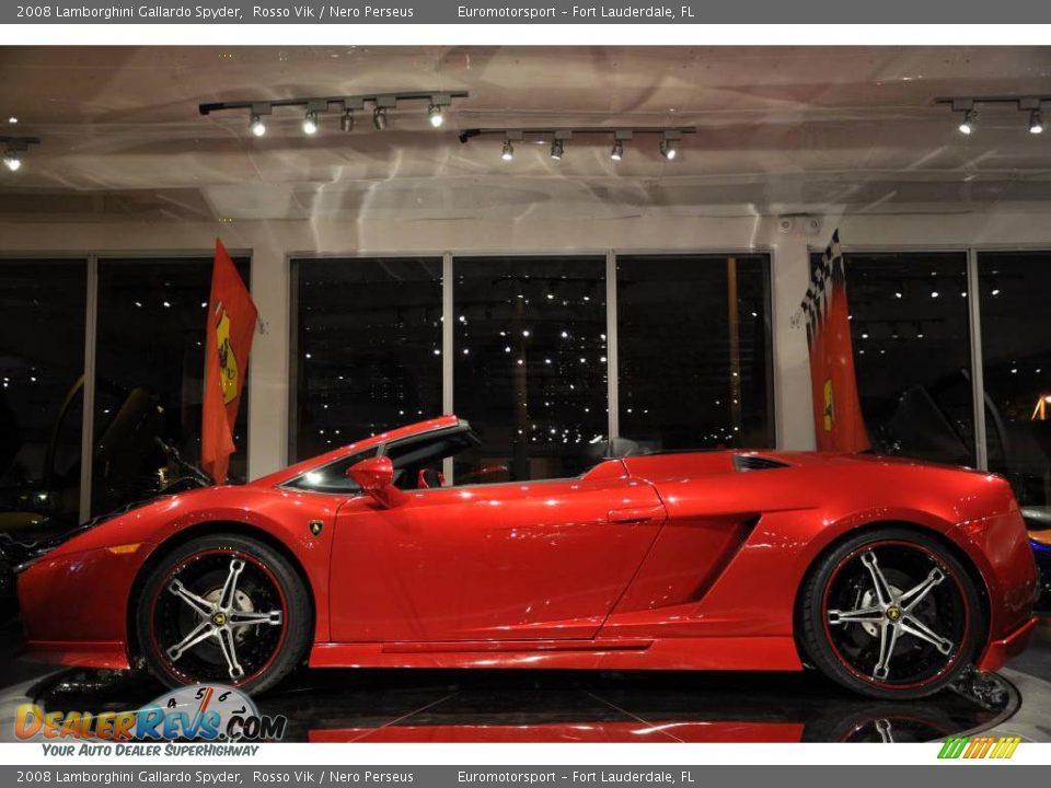 2008 Lamborghini Gallardo Spyder Rosso Vik / Nero Perseus Photo #15