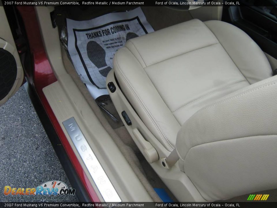 2007 Ford Mustang V6 Premium Convertible Redfire Metallic / Medium Parchment Photo #19