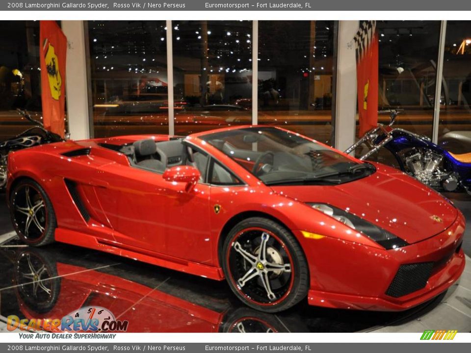 2008 Lamborghini Gallardo Spyder Rosso Vik / Nero Perseus Photo #17