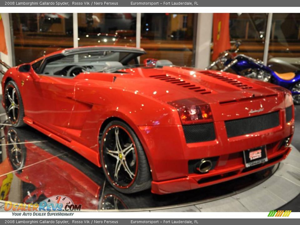 2008 Lamborghini Gallardo Spyder Rosso Vik / Nero Perseus Photo #18