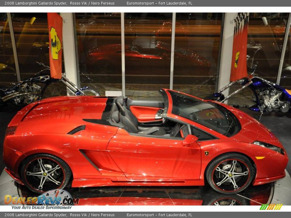 2008 Lamborghini Gallardo Spyder Rosso Vik / Nero Perseus Photo #19