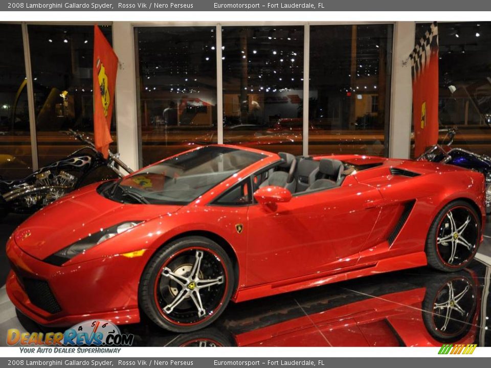 2008 Lamborghini Gallardo Spyder Rosso Vik / Nero Perseus Photo #24