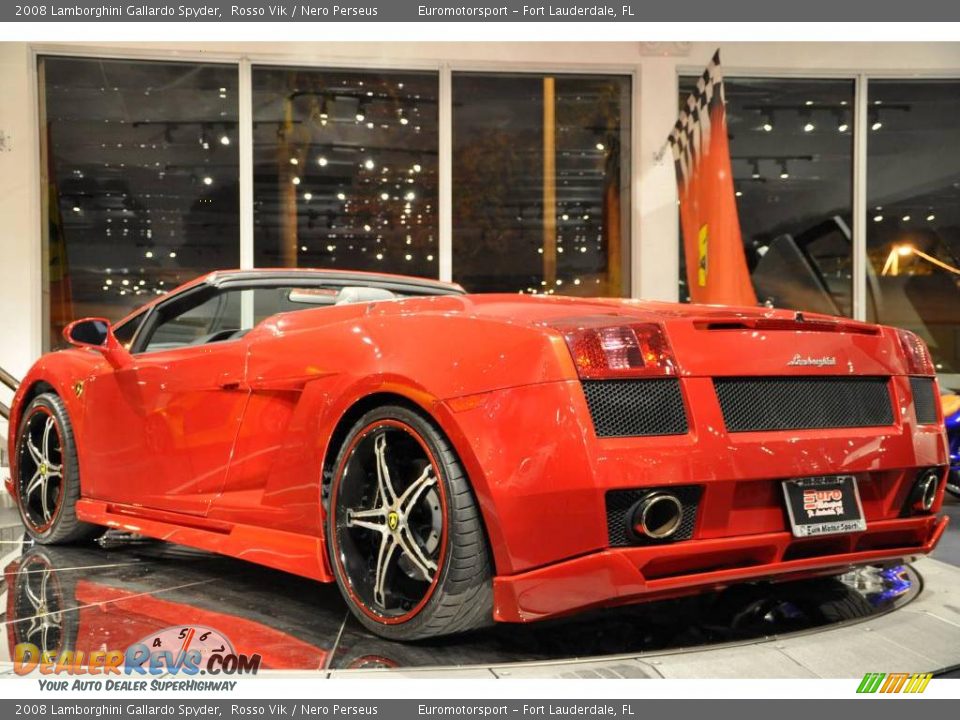 2008 Lamborghini Gallardo Spyder Rosso Vik / Nero Perseus Photo #26