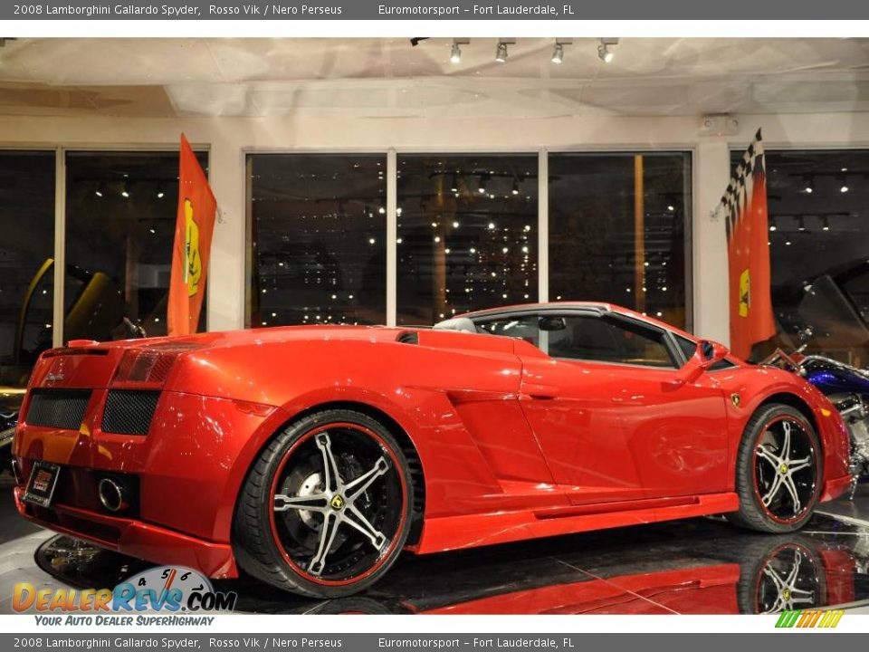 2008 Lamborghini Gallardo Spyder Rosso Vik / Nero Perseus Photo #27