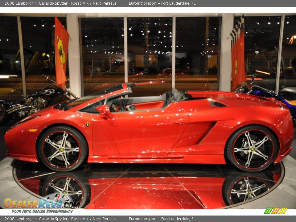 2008 Lamborghini Gallardo Spyder Rosso Vik / Nero Perseus Photo #28
