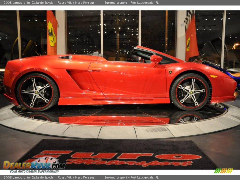 2008 Lamborghini Gallardo Spyder Rosso Vik / Nero Perseus Photo #31