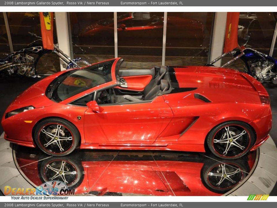 2008 Lamborghini Gallardo Spyder Rosso Vik / Nero Perseus Photo #32
