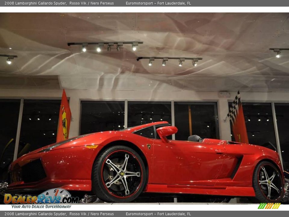 2008 Lamborghini Gallardo Spyder Rosso Vik / Nero Perseus Photo #33