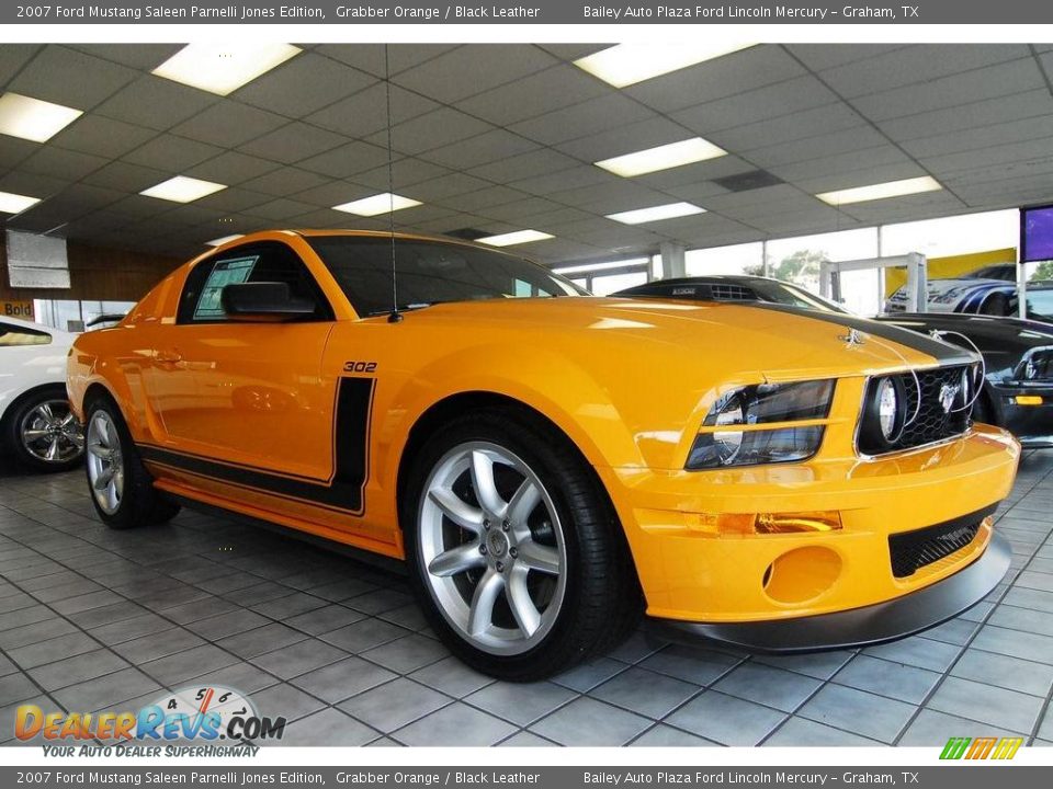 2007 Ford Mustang Saleen Parnelli Jones Edition Grabber Orange / Black Leather Photo #5