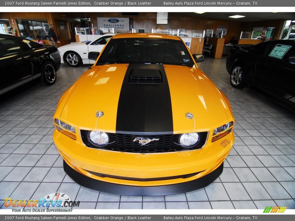 2007 Ford Mustang Saleen Parnelli Jones Edition Grabber Orange / Black Leather Photo #7