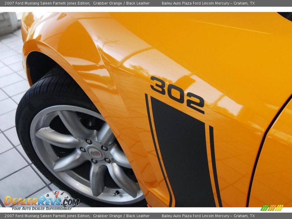 2007 Ford Mustang Saleen Parnelli Jones Edition Grabber Orange / Black Leather Photo #13