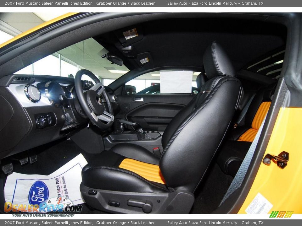 2007 Ford Mustang Saleen Parnelli Jones Edition Grabber Orange / Black Leather Photo #14