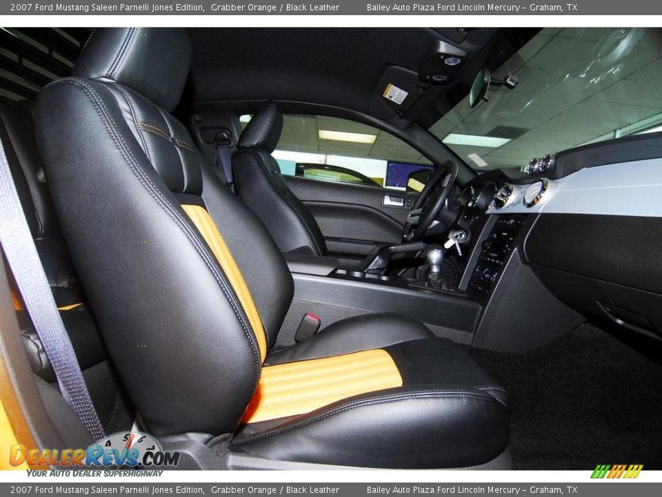 2007 Ford Mustang Saleen Parnelli Jones Edition Grabber Orange / Black Leather Photo #16