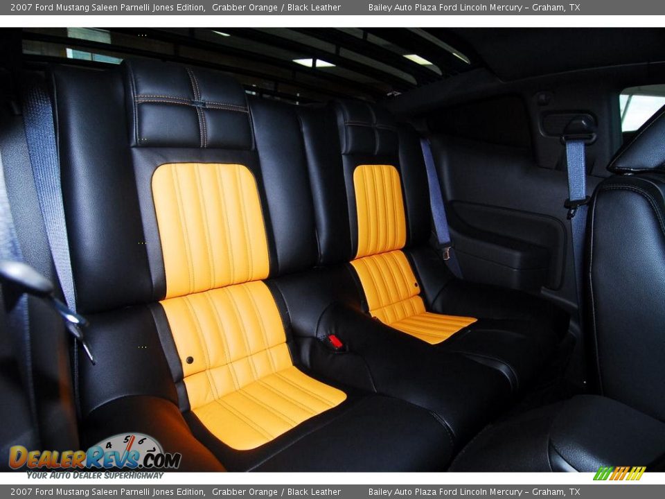 2007 Ford Mustang Saleen Parnelli Jones Edition Grabber Orange / Black Leather Photo #17