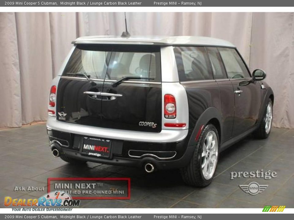 2009 Mini Cooper S Clubman Midnight Black / Lounge Carbon Black Leather Photo #2