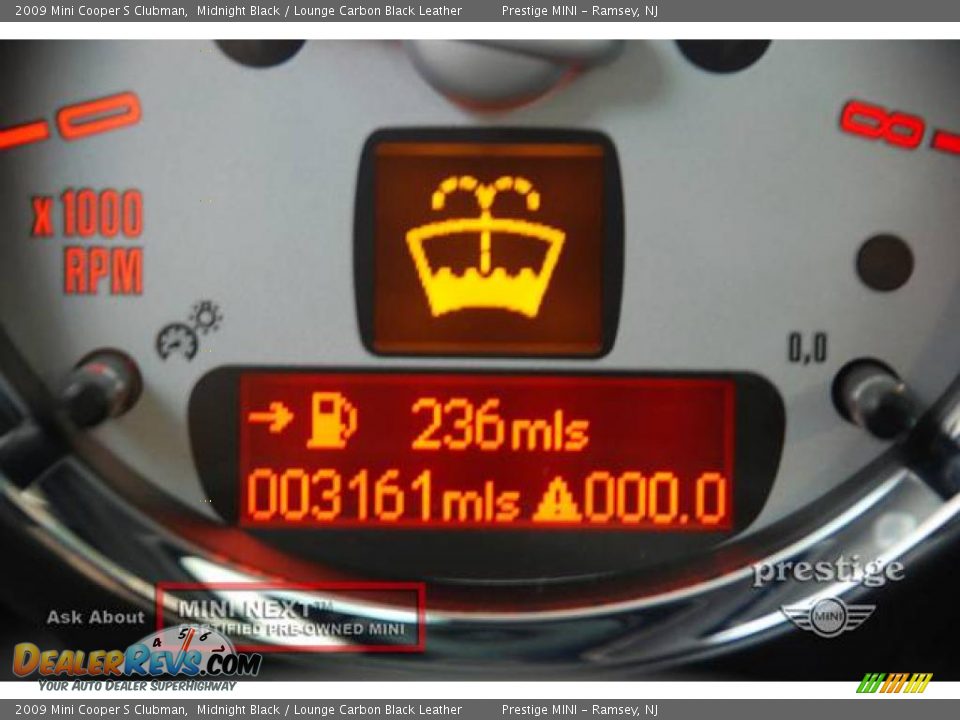 2009 Mini Cooper S Clubman Midnight Black / Lounge Carbon Black Leather Photo #3