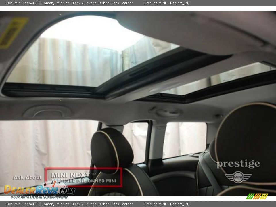 2009 Mini Cooper S Clubman Midnight Black / Lounge Carbon Black Leather Photo #5