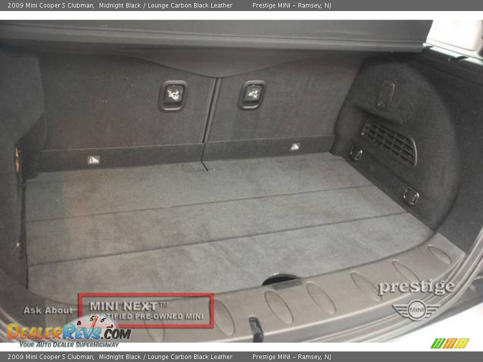 2009 Mini Cooper S Clubman Midnight Black / Lounge Carbon Black Leather Photo #7