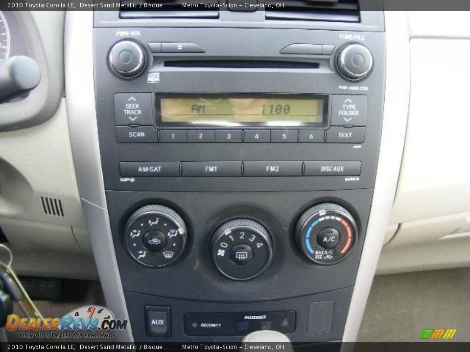 2010 Toyota Corolla LE Desert Sand Metallic / Bisque Photo #18