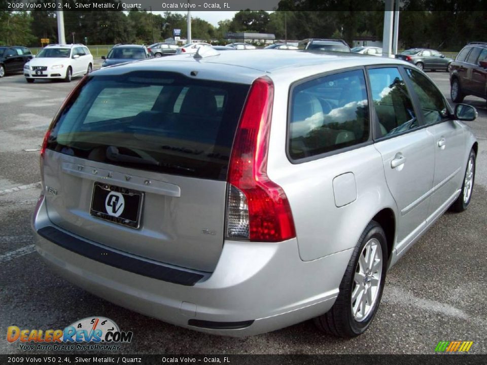 2009 Volvo V50 2.4i Silver Metallic / Quartz Photo #8