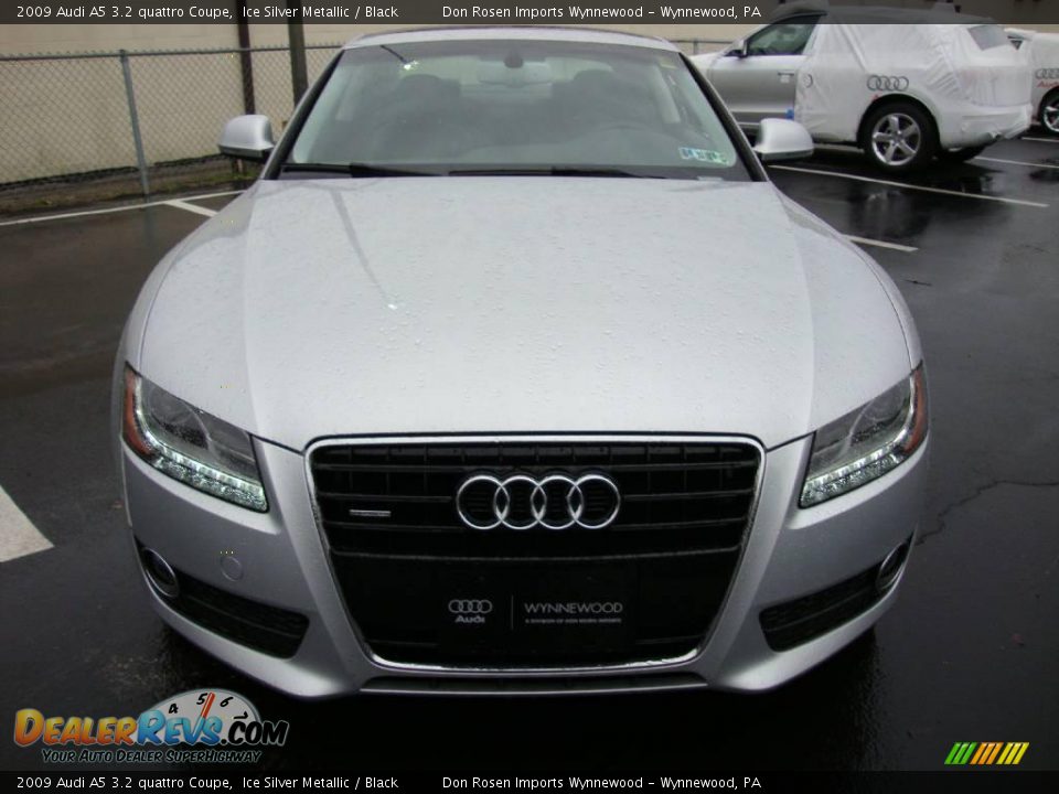 2009 Audi A5 3.2 quattro Coupe Ice Silver Metallic / Black Photo #3