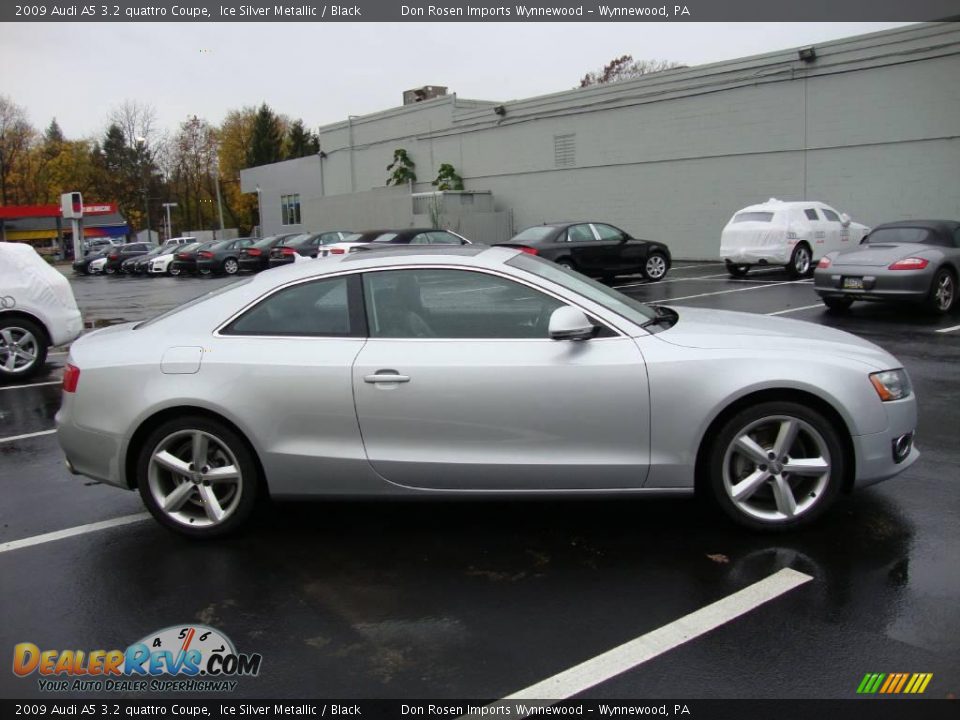 2009 Audi A5 3.2 quattro Coupe Ice Silver Metallic / Black Photo #6