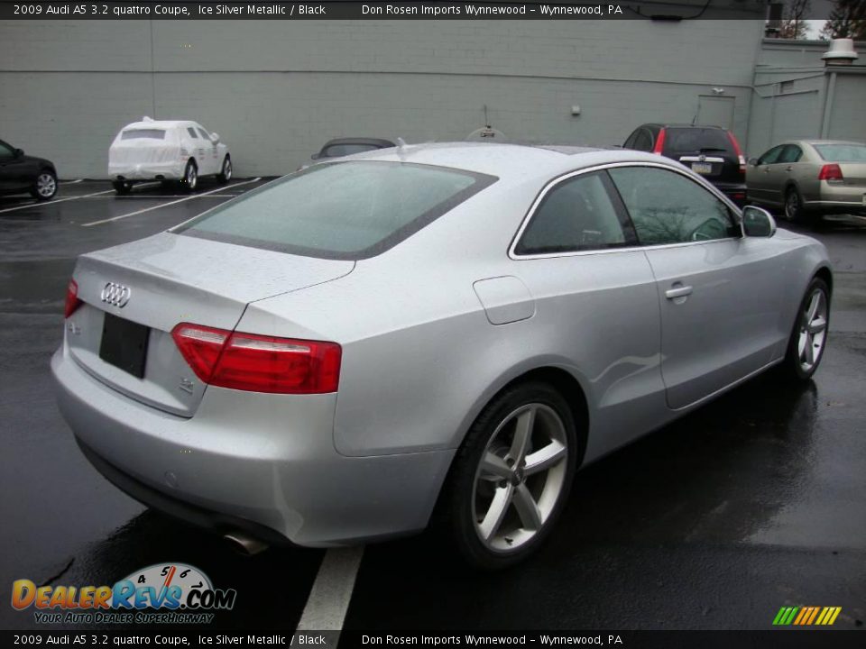 2009 Audi A5 3.2 quattro Coupe Ice Silver Metallic / Black Photo #7