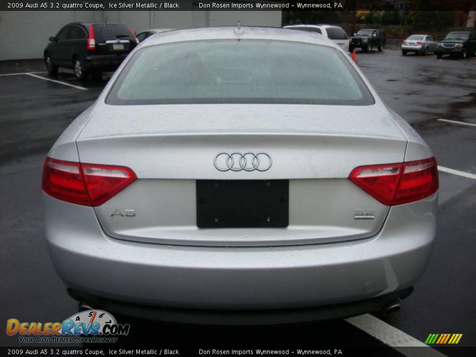 2009 Audi A5 3.2 quattro Coupe Ice Silver Metallic / Black Photo #8
