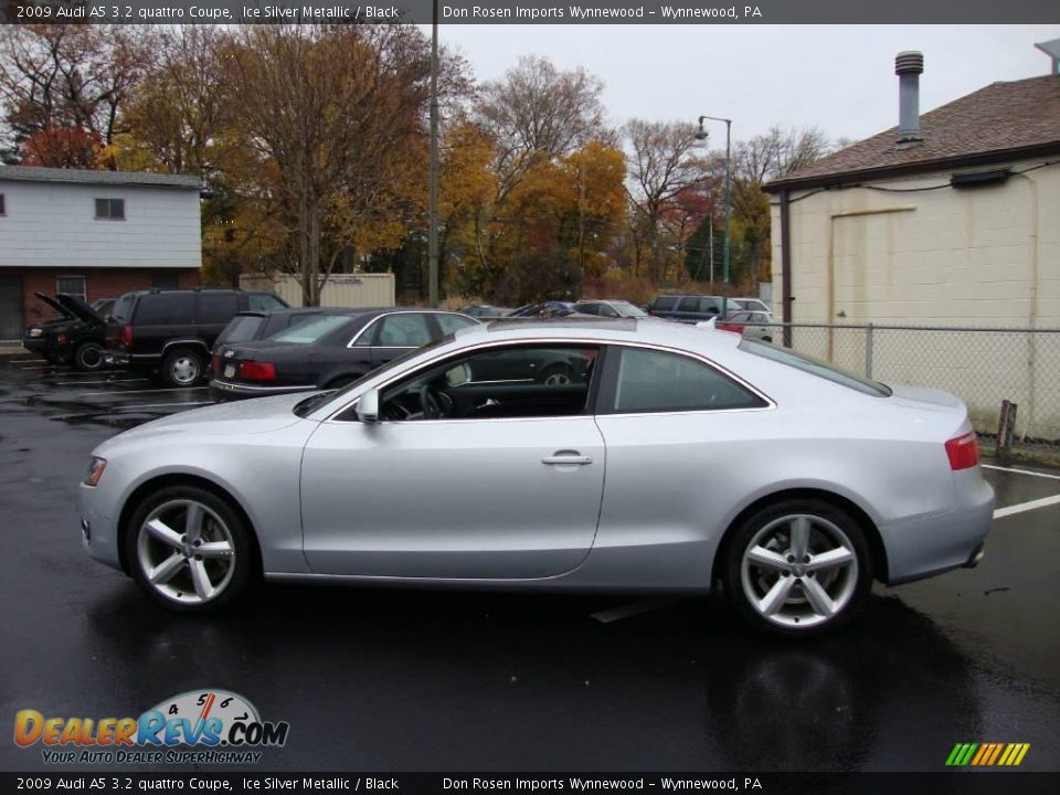 2009 Audi A5 3.2 quattro Coupe Ice Silver Metallic / Black Photo #10