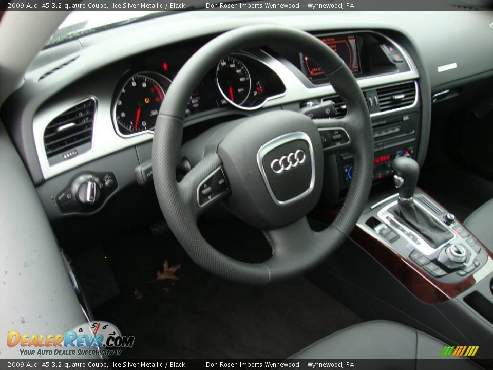 2009 Audi A5 3.2 quattro Coupe Ice Silver Metallic / Black Photo #11