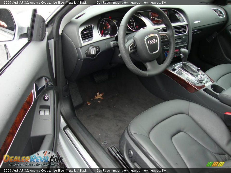 2009 Audi A5 3.2 quattro Coupe Ice Silver Metallic / Black Photo #12