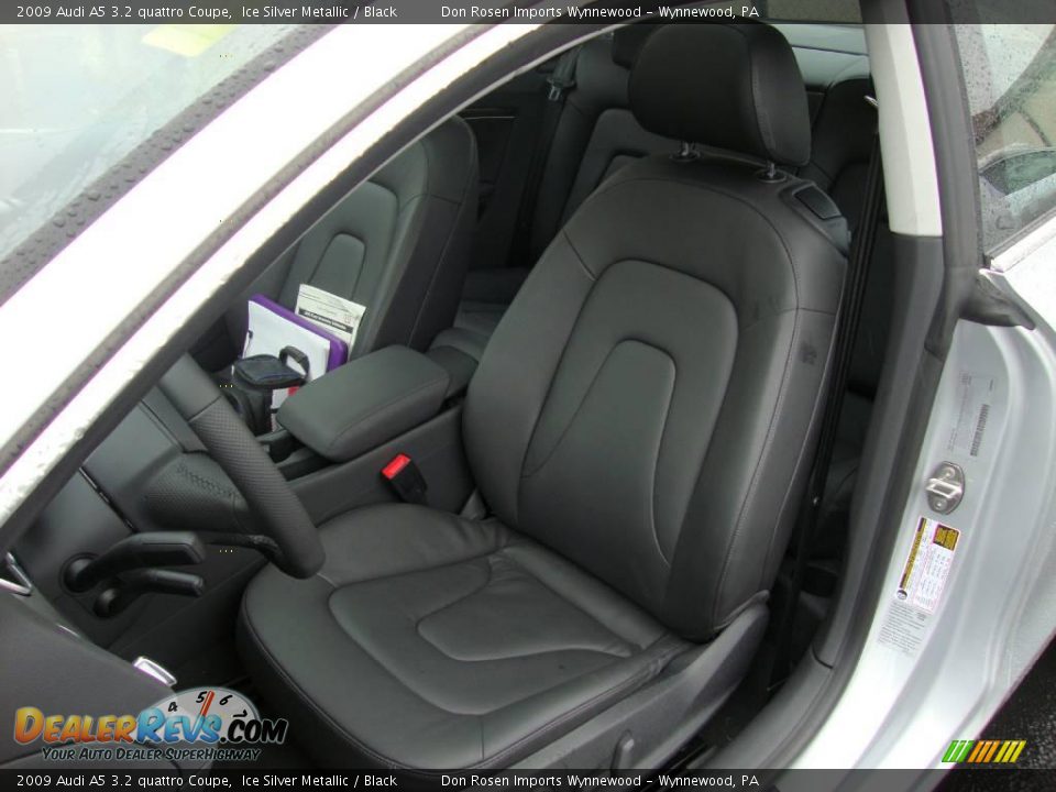 2009 Audi A5 3.2 quattro Coupe Ice Silver Metallic / Black Photo #16