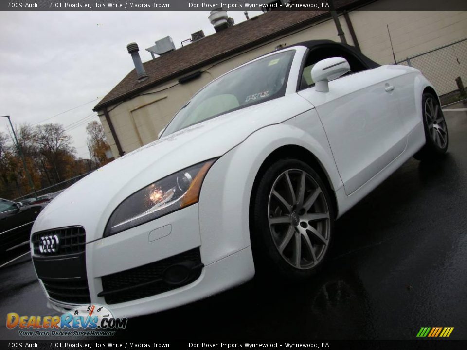 2009 Audi TT 2.0T Roadster Ibis White / Madras Brown Photo #2