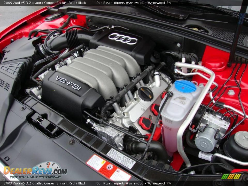 2009 Audi A5 3.2 quattro Coupe Brilliant Red / Black Photo #25