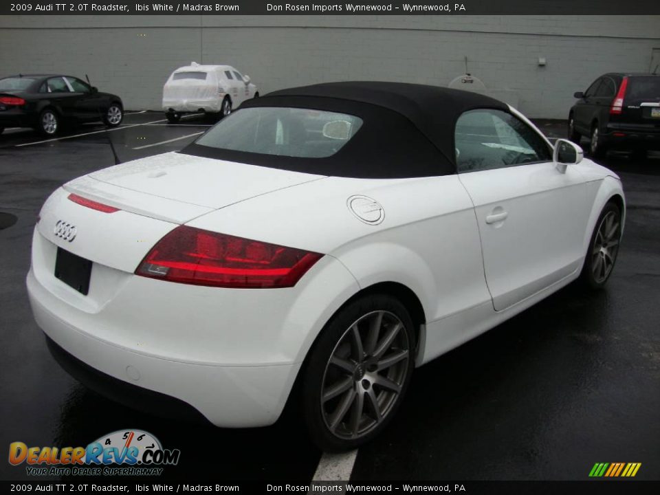 2009 Audi TT 2.0T Roadster Ibis White / Madras Brown Photo #7