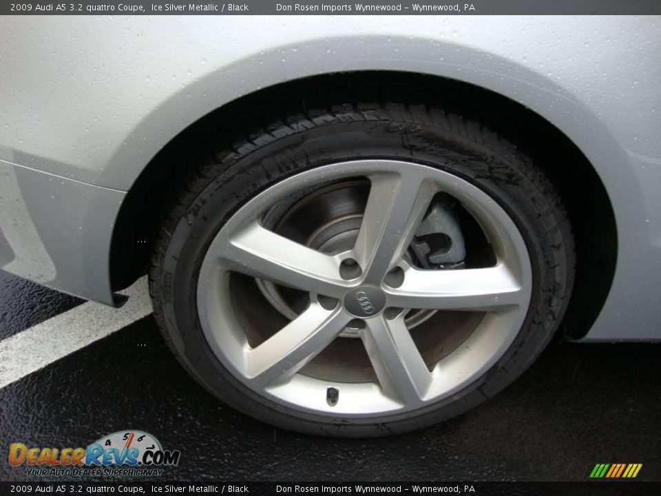 2009 Audi A5 3.2 quattro Coupe Ice Silver Metallic / Black Photo #22