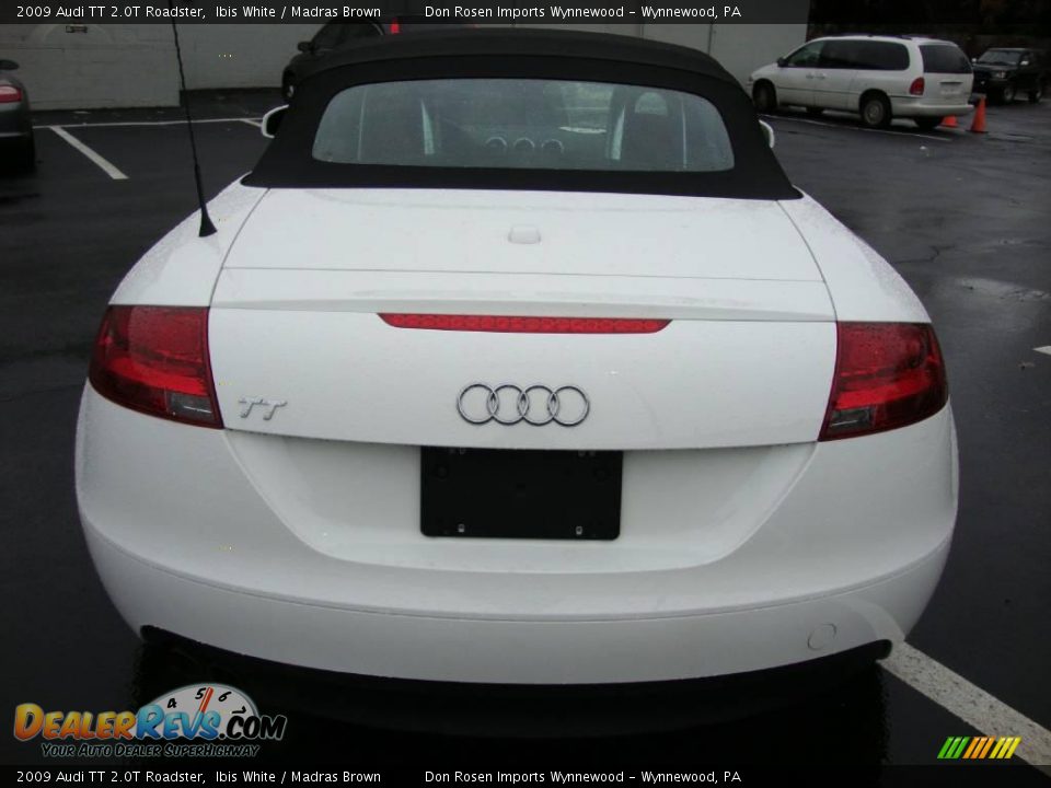 2009 Audi TT 2.0T Roadster Ibis White / Madras Brown Photo #8