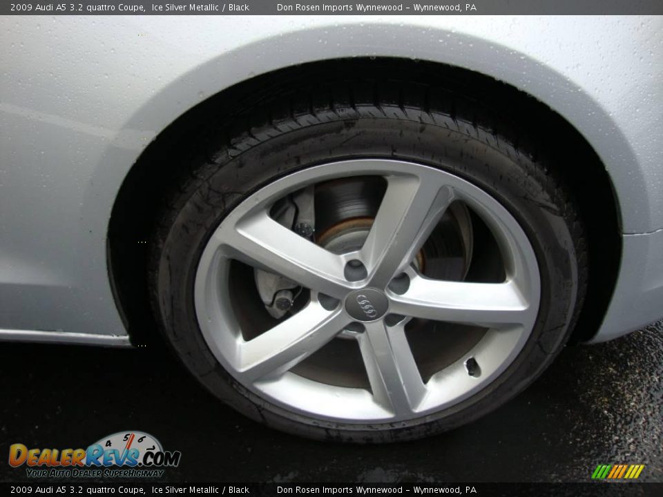 2009 Audi A5 3.2 quattro Coupe Ice Silver Metallic / Black Photo #23
