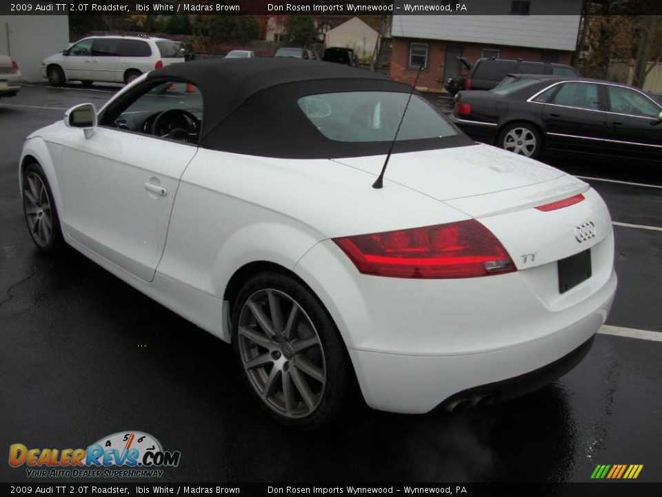 2009 Audi TT 2.0T Roadster Ibis White / Madras Brown Photo #9