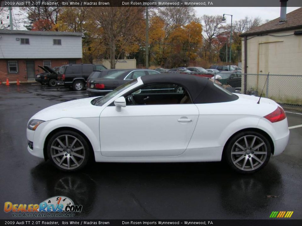 2009 Audi TT 2.0T Roadster Ibis White / Madras Brown Photo #10