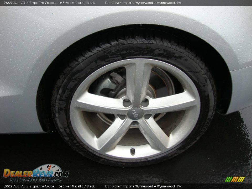 2009 Audi A5 3.2 quattro Coupe Ice Silver Metallic / Black Photo #25